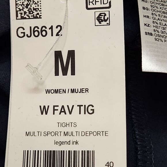 Adidas Printed Cotton Leggings – Women’s Medium | Legend Ink | NWT | Stretch Fit - Picture 4 of 5